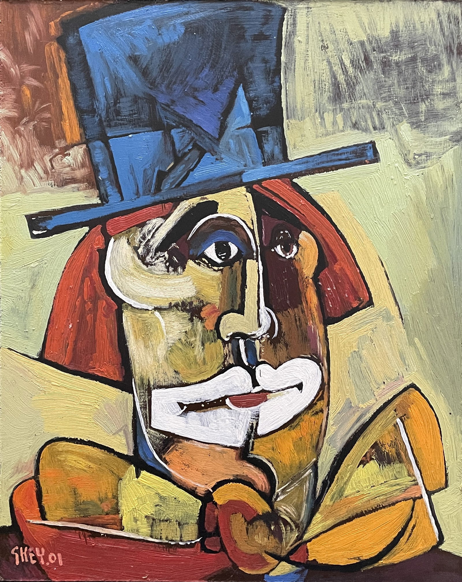 Geoffrey Key "in the style of" Drawin on paper: "I. Â° Artist: Geoffrey Key Â° Condition: good general condition Â° Provenance: Private collection II. 1. The word ""In the style of"" is used for a work by an unknown creator who has created a