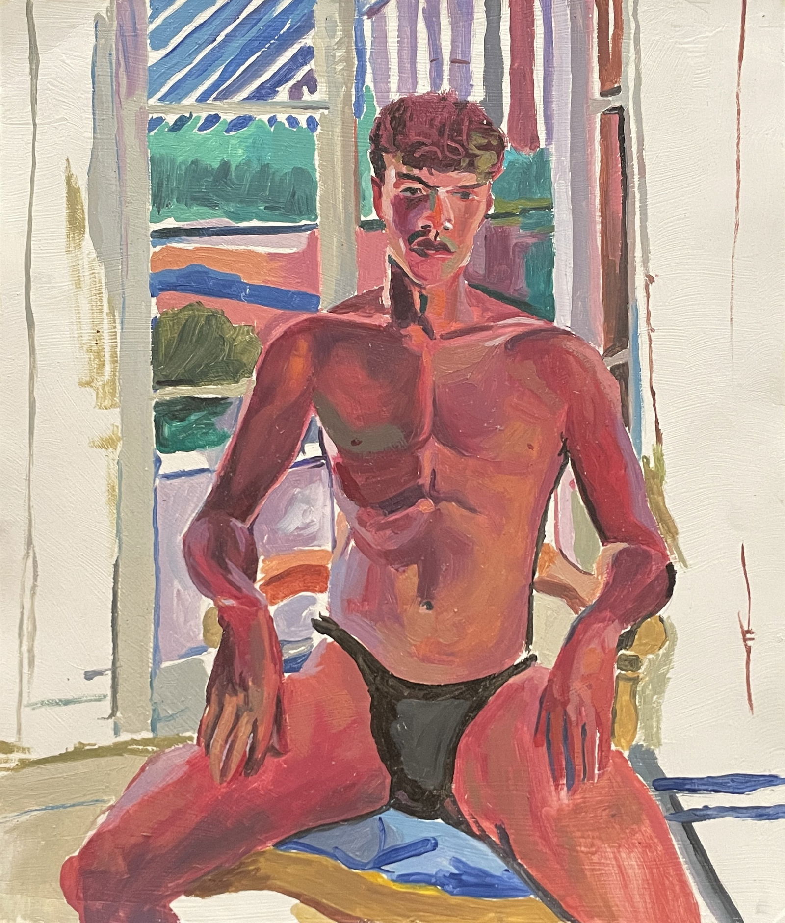 Patrick Angus "in the style of" Drawin on paper: "I. Â° Artist: Patrick Angus Â° Condition: good general condition Â° Listing: Private Collection II. 1. The word ""In the style of"" is used for a work by an unknown creator who has created a co