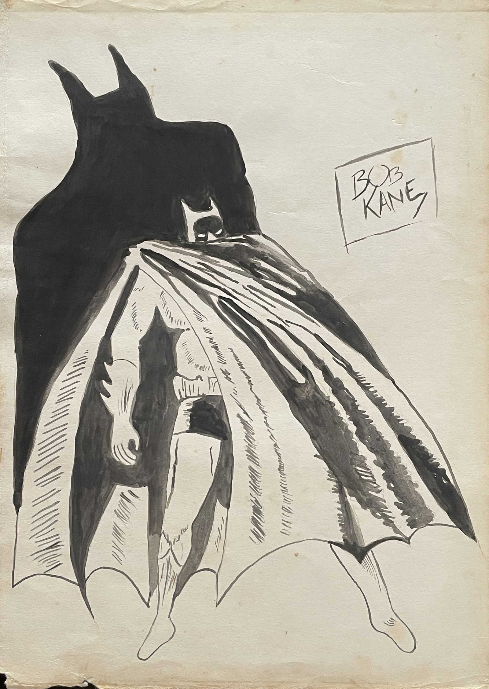 Bob Kane (In the style of) Drawin on paper (1 of 2)