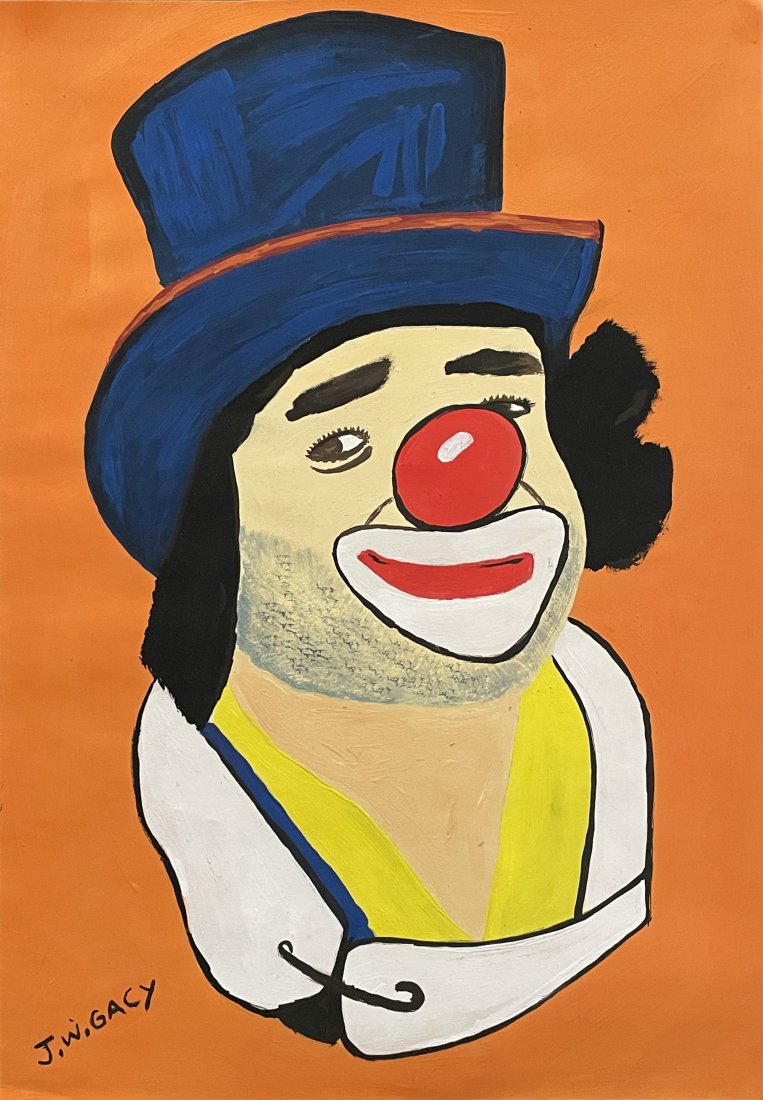 John Wayne Gacy (In the Style of) Drawin on paper: I. Â° Artist: John Wayne Gacy Â° Condition: good general condition Â° Listing: Private Collection II. 1. The word "In the style of" is used for a work by an unknown creator who has created a cop