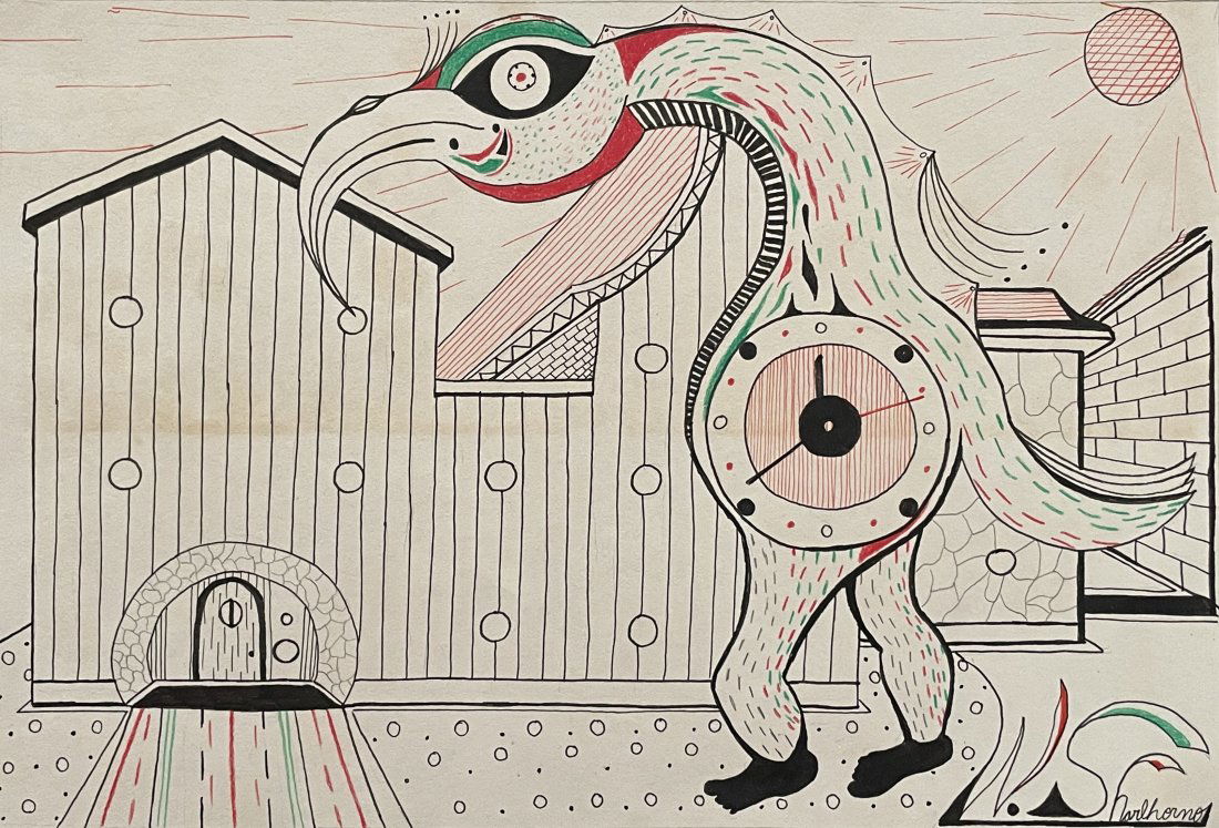 Welmon Sharlhorne (In the Style of) Drawin on paper (1 of 2)