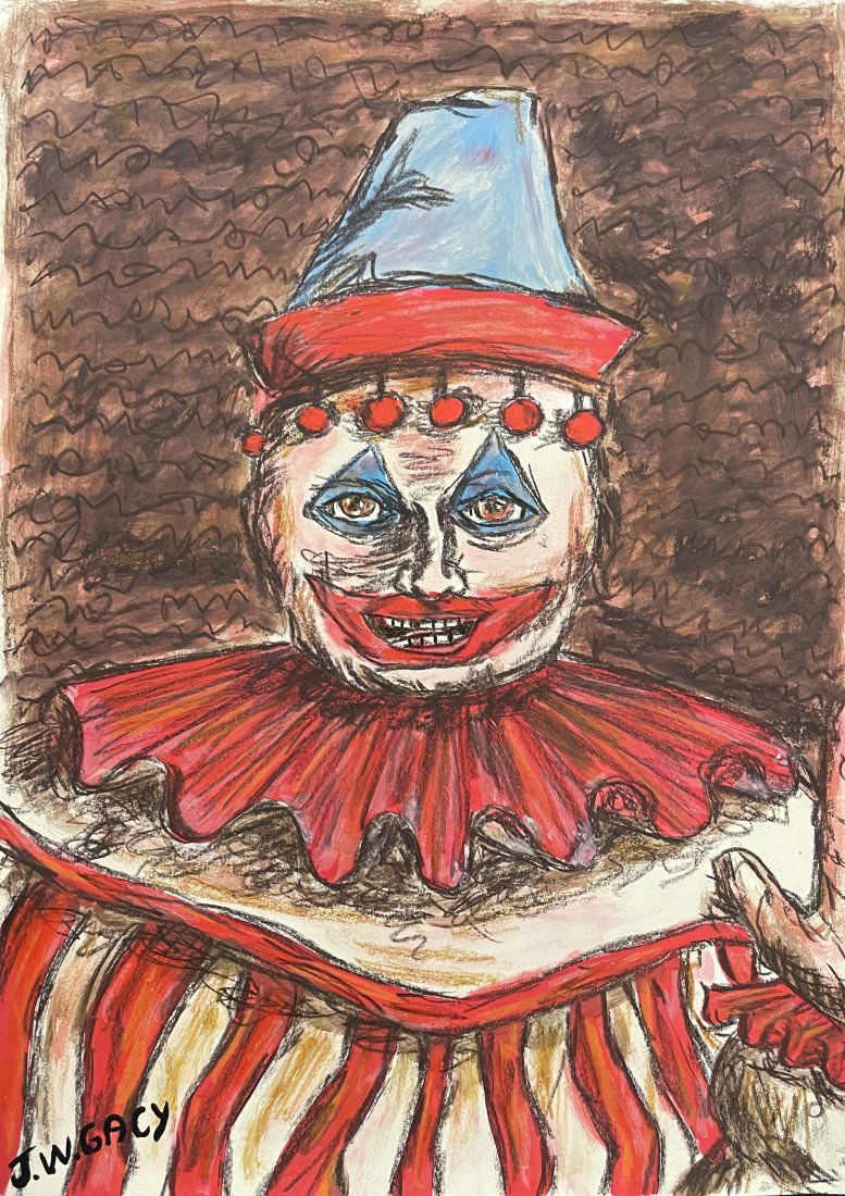 John Wayne Gacy (In the Style of) Drawin on paper (1 of 2)