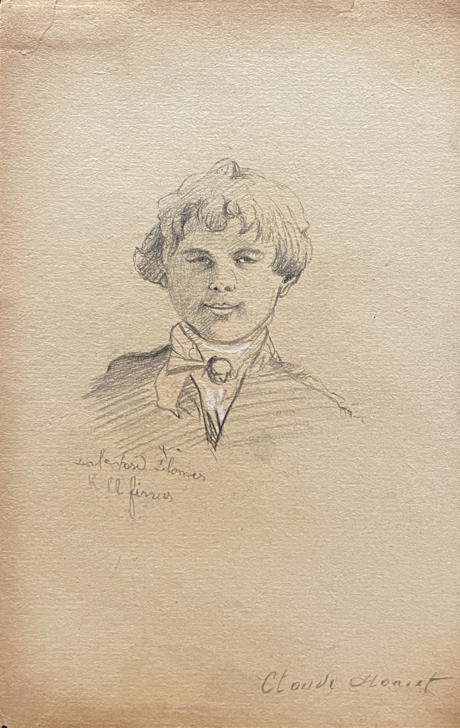 Claude Monet (In the style) Drawin on paper: I. ° Artist: Claude Monet ° Medium: charcoal and chalk on paper ° Condition: good general condition II. 1. The word "In the style of" is used for a work by an unknown creator who has created a copy