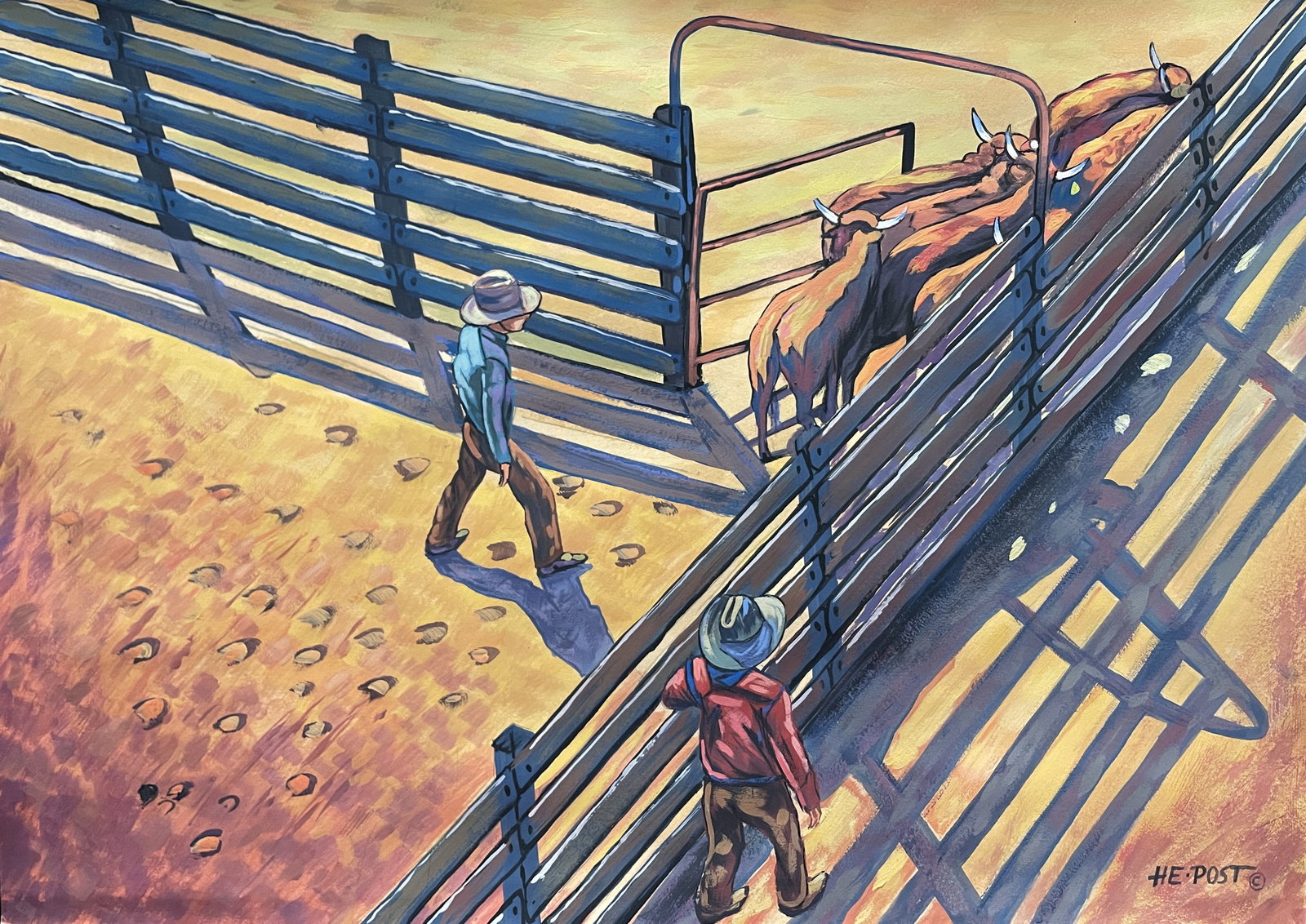 Howard Post (In the Style of) Drawin on paper: I. ° Artist: Howard Post ° Condition: good general condition ° Listing: Private Collection II. 1. The word "In the style of" is used for a work by an unknown creator who has created a copy of a kno