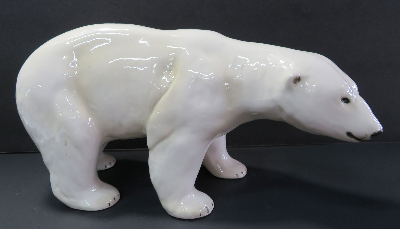 Vintage Signed Ann Townsend White Ceramic Polar Bear (1 of 4)