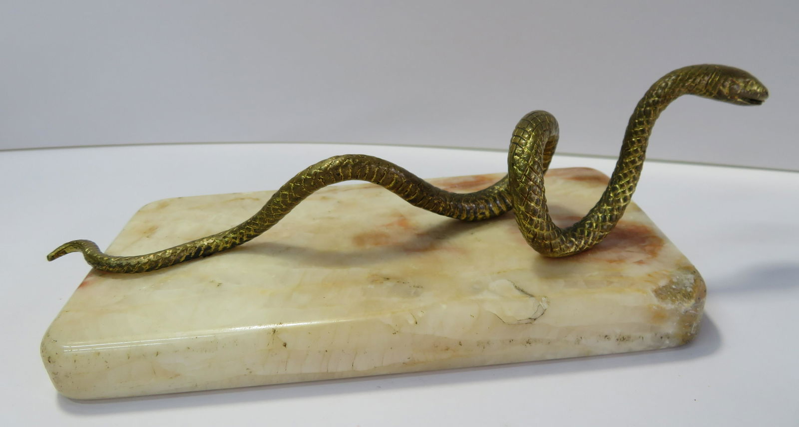 1920 Art Deco Austrian VIENNA BRONZE Figural Snake (1 of 5)
