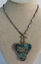 Mexico Art Necklace 925 sterling Silver & blue stone