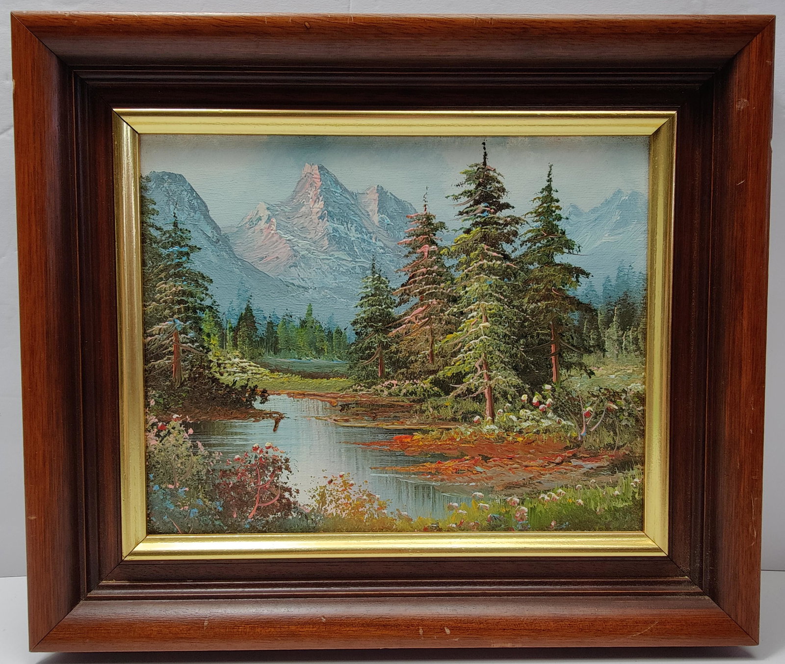 Mountains Landscape oil on canvas, 9 1/4" X 7 1/2", (1 of 8)