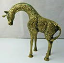 Brass Girafe Statue By Leonard Silver Co Mid Century