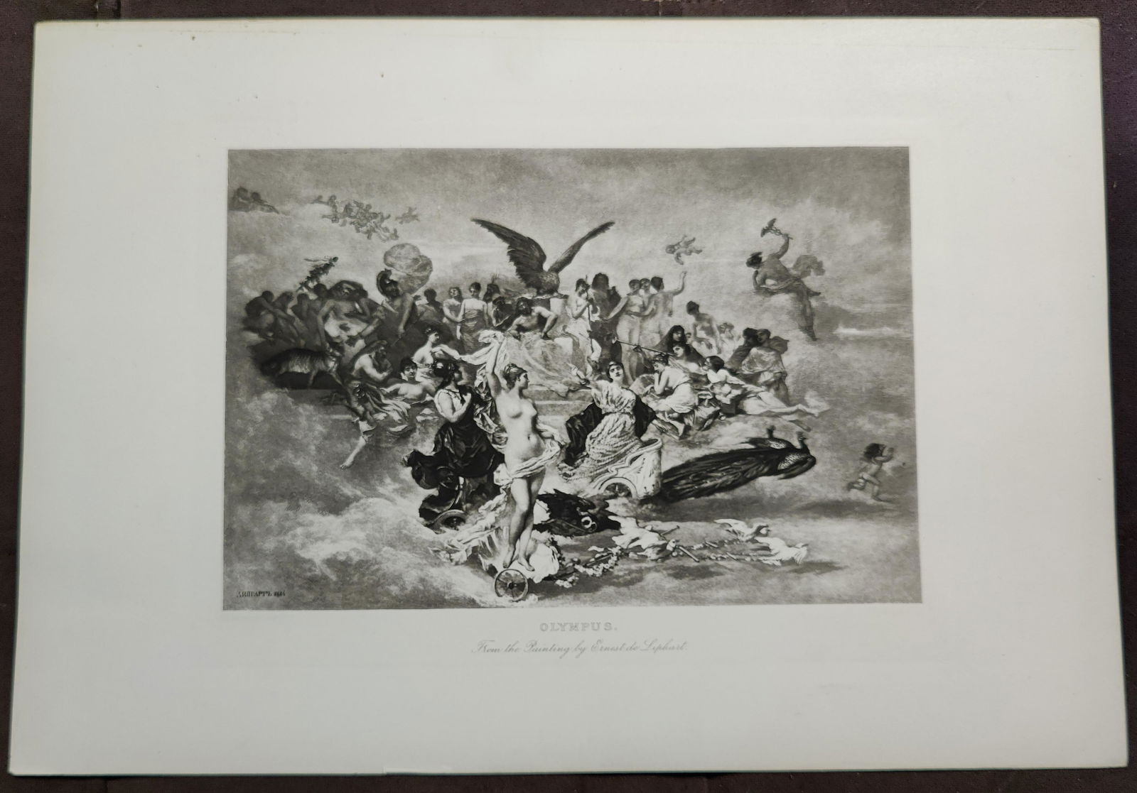 Mythology Etching Olympus by Ernest de Liphart (1 of 7)