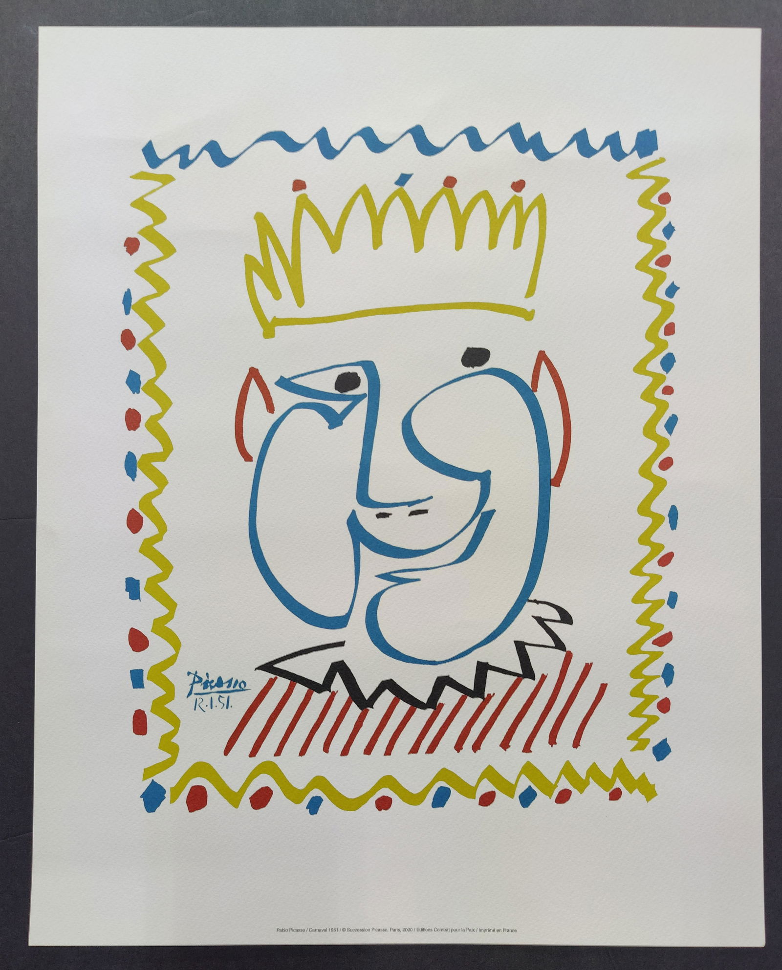 Pablo Picasso The King Print On Paper Vellum France (1 of 8)