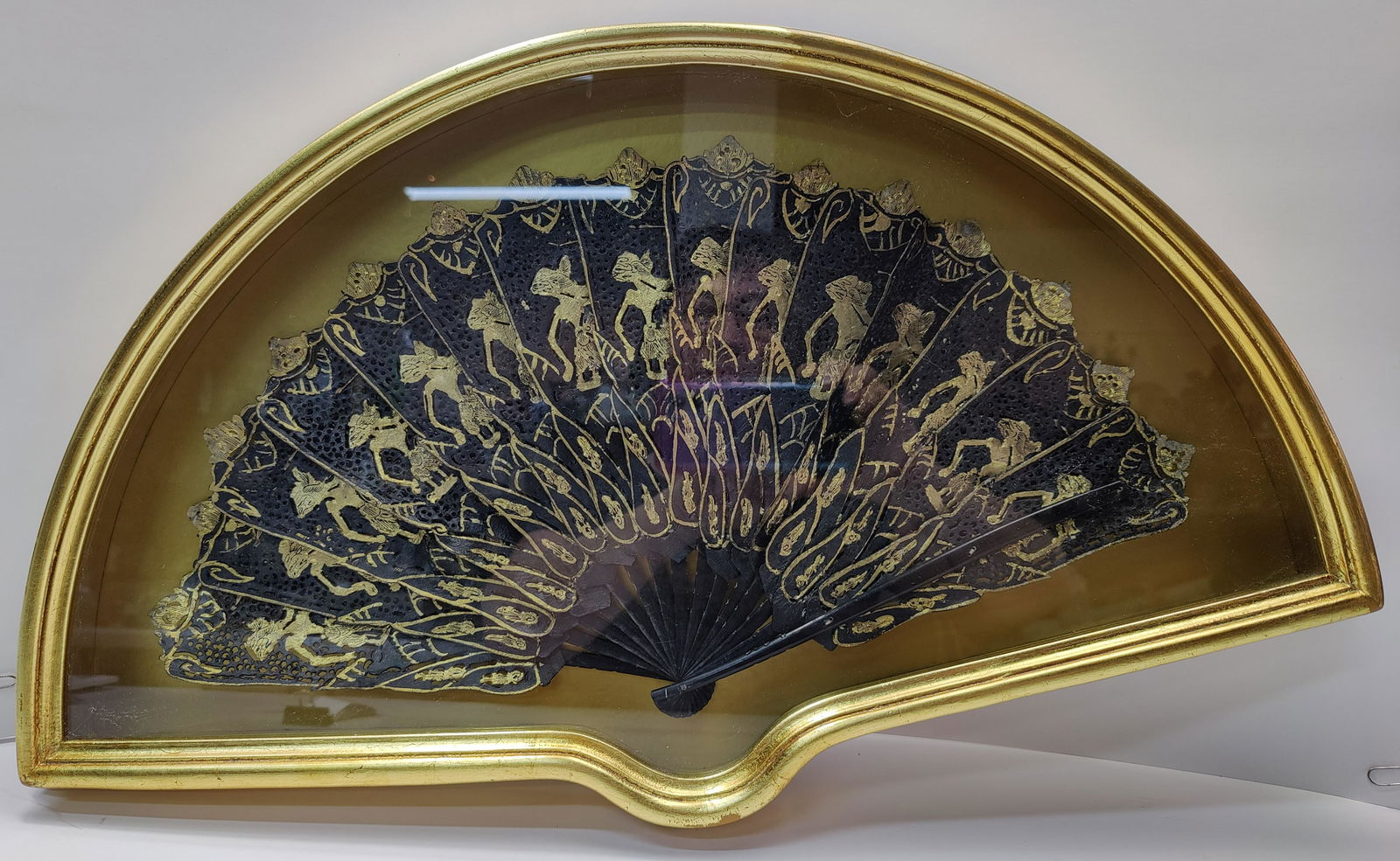 Antique Oriental Black & Gilt decorated boxed folding (1 of 10)