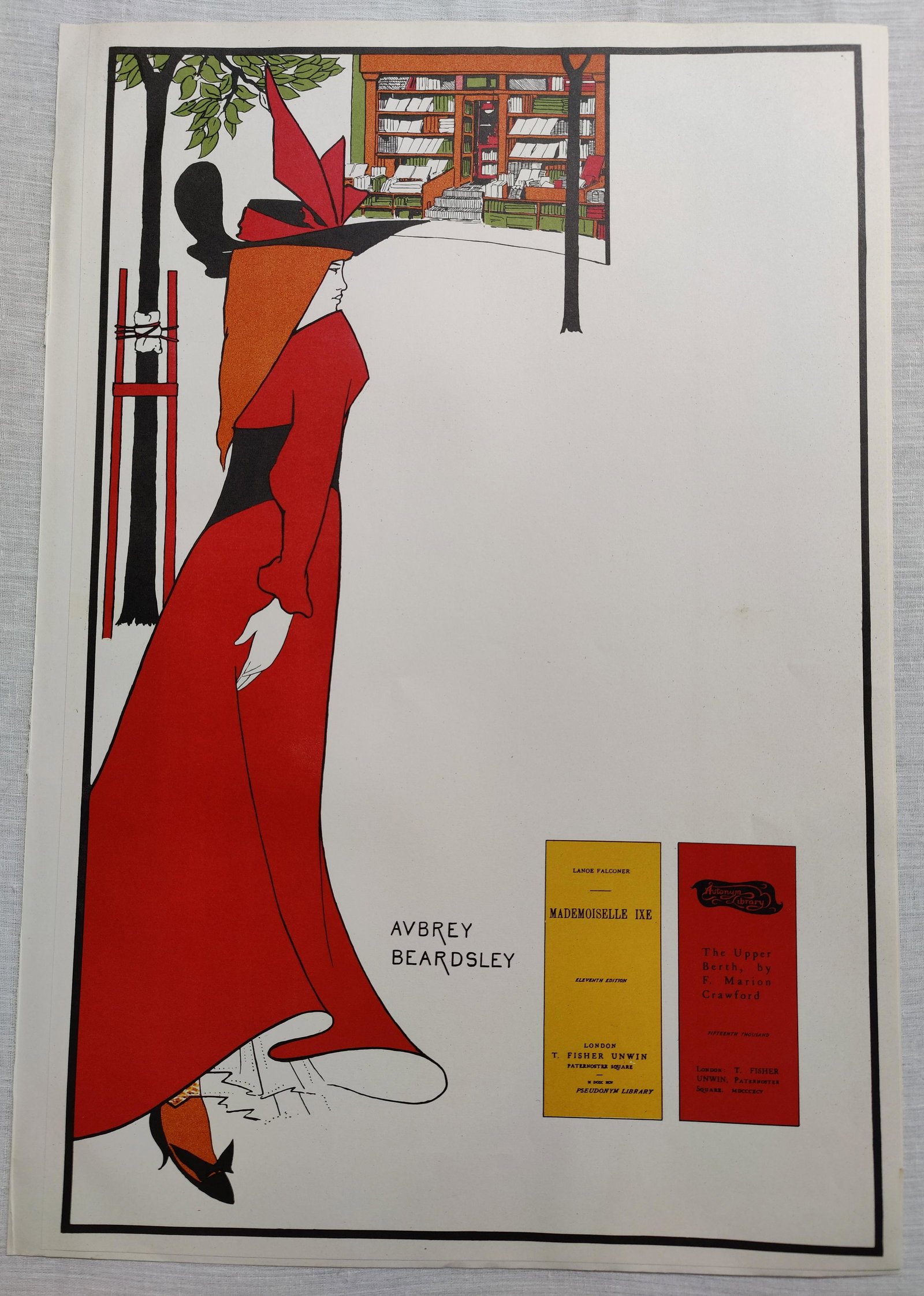 Art Nouveau Poster Aubrey Beardsley Mademoiselle IXE (1 of 6)