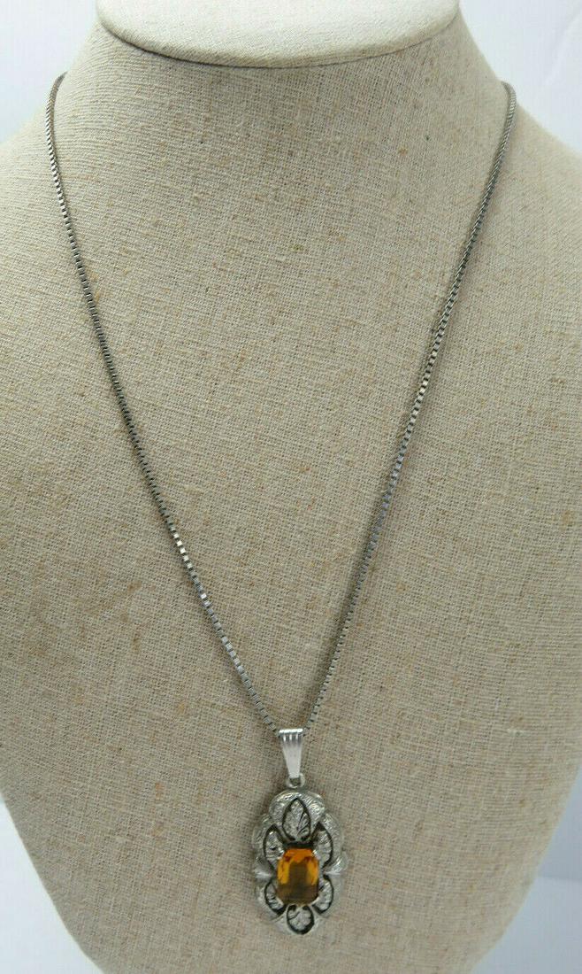 Sterling Silver 925 & Citrine Necklace Chain (1 of 8)
