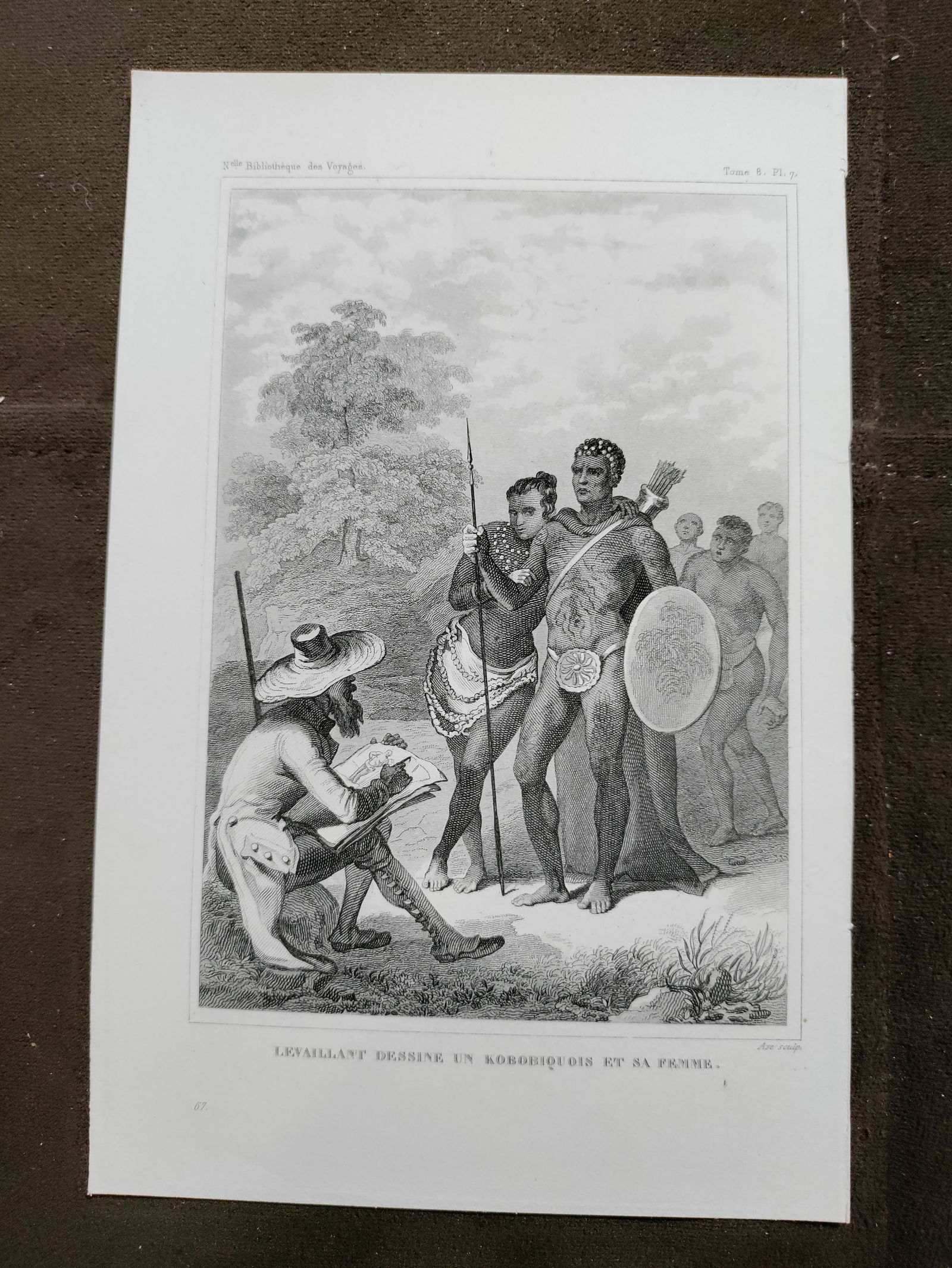 Voyages FRANCOIS LE VAILLANT Kobobiquois 1840 engraving (1 of 3)