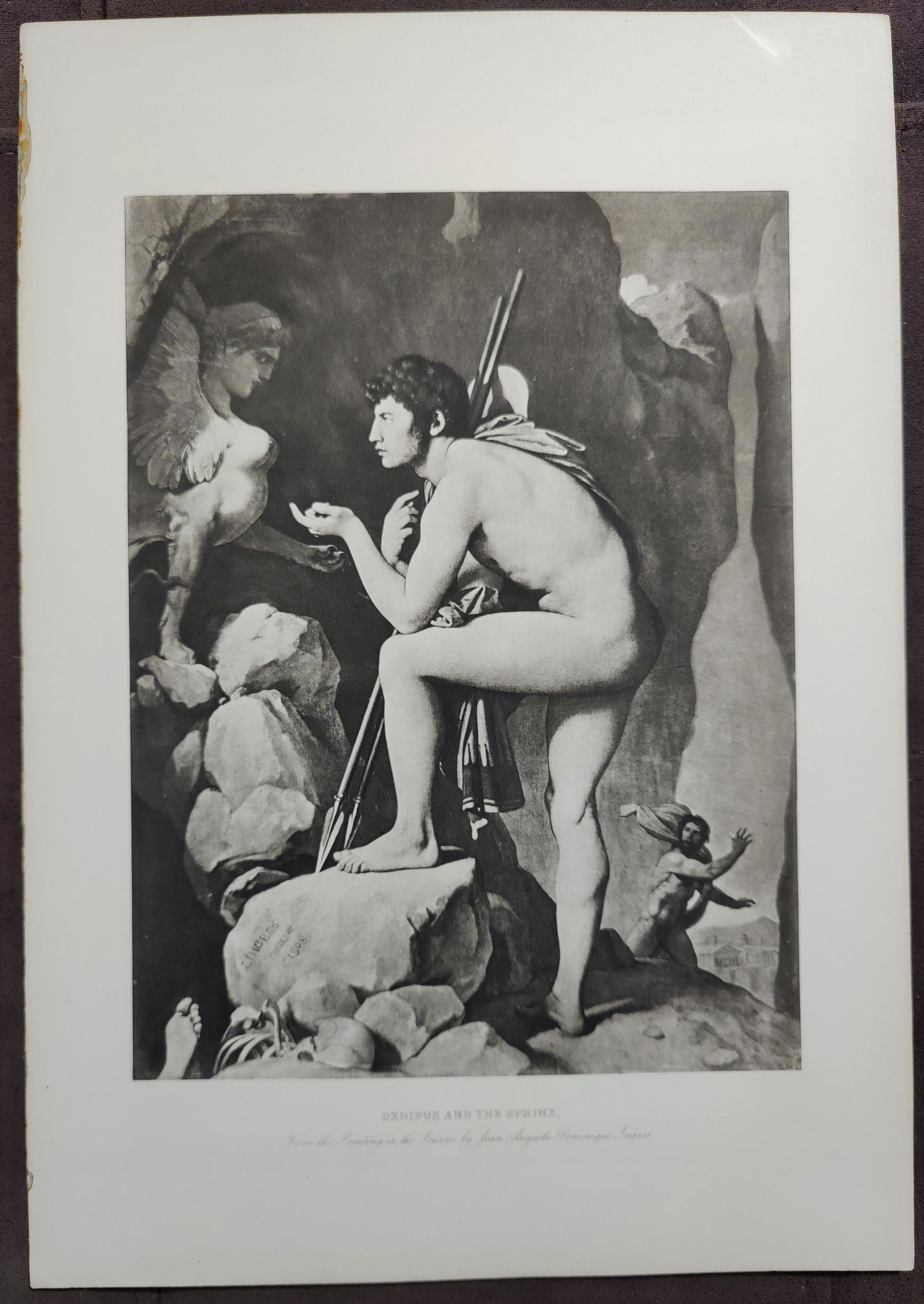 Oedipus And The Sphinx By D. Ingres Mythology etching (1 of 7)