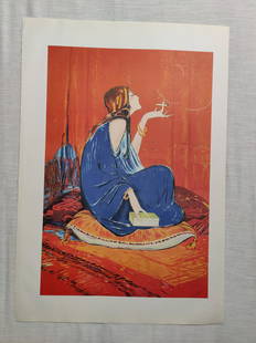 Art Nouveau Poster Charles Loupot Sato Cigarettes: Art Nouveau Poster Charles Loupot Sato Cigarettes Egyptiennes, Poster 13" X 19", (on white page 23"1/3 X 16"), Good condition, See pictures. HANDLING and SHIPPING For USA $10. FOR INTERNATIONAL SHIPPI