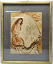 Marc Chagall lithograph frame  glass protected