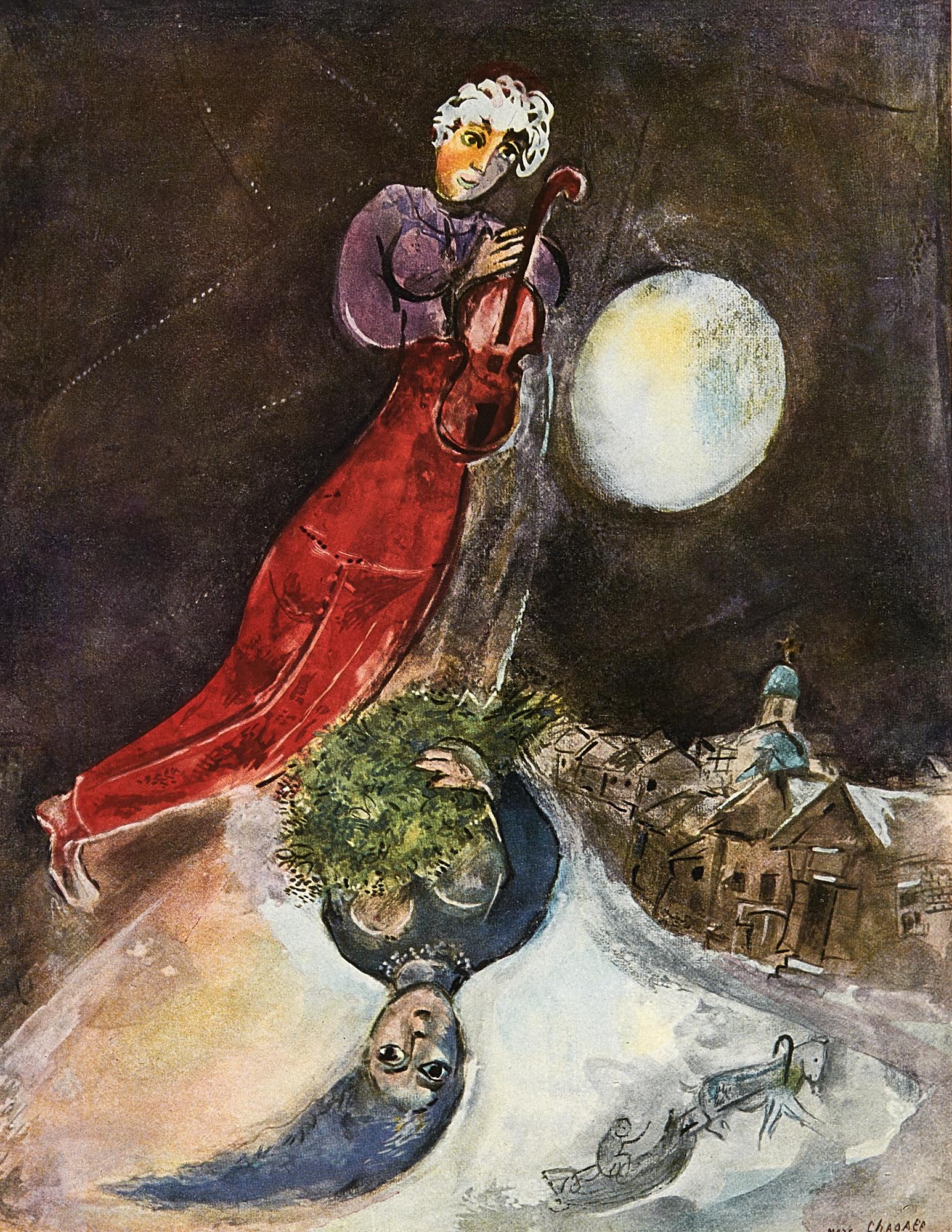 Marc Chagall (1887-1985), L'hiver des Amoureux (1 of 2)