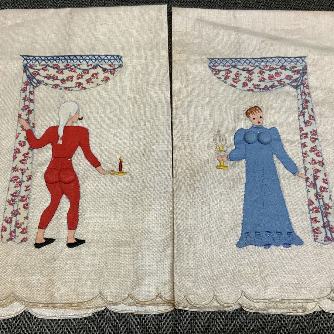 Vintage HIS and HERS Madeira Hand Towels (1 of 6)