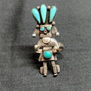 Old Pawn Navajo Silver Turquoise Ring Vintage