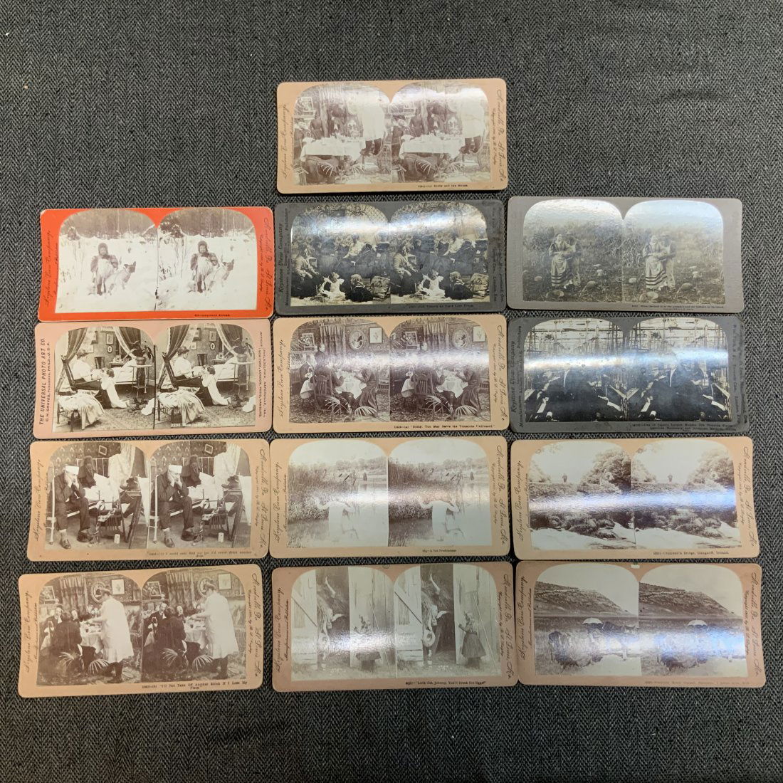 1900s 13 Misc Antique Stereograph/Stereo Viewer Cards (1 of 5)