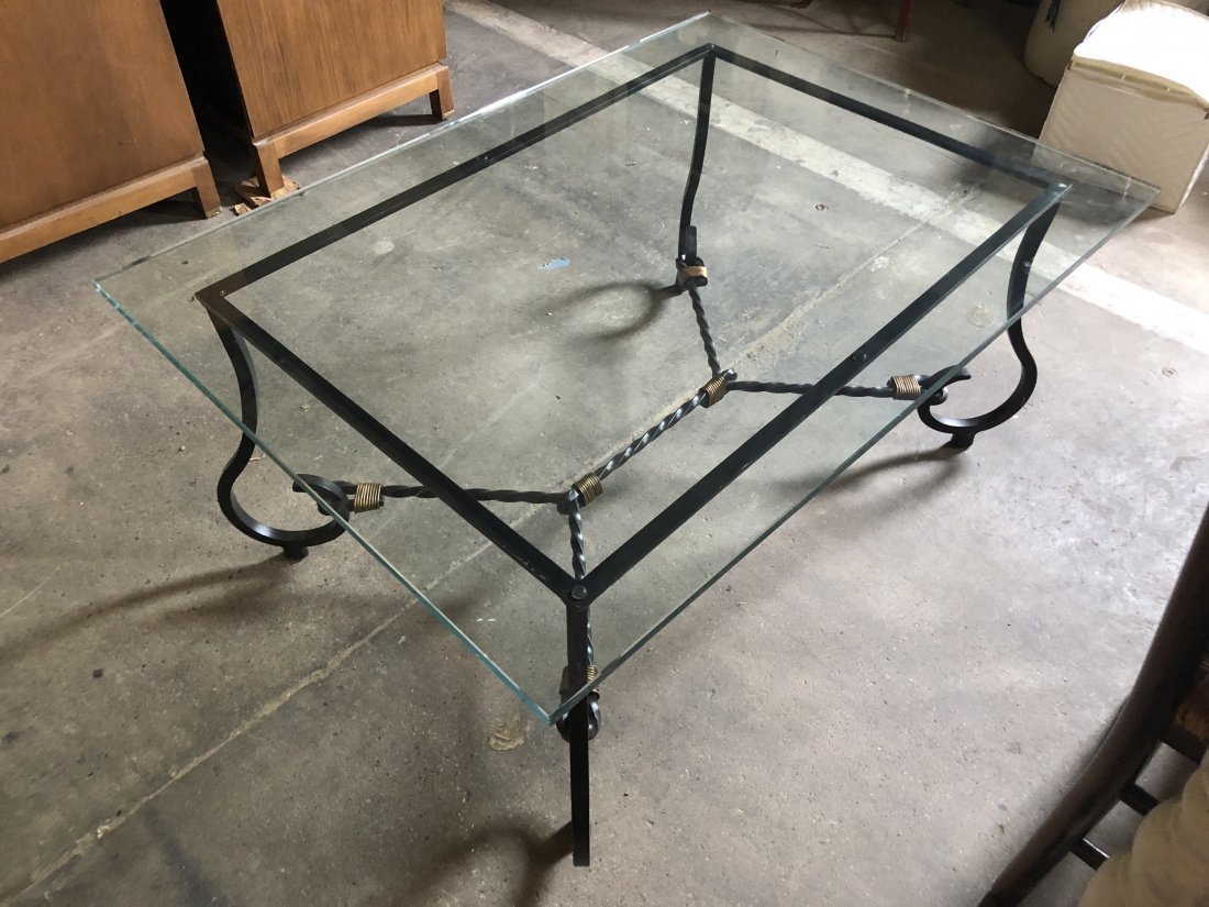 Glass Rectangular Coffee Table (1 of 3)