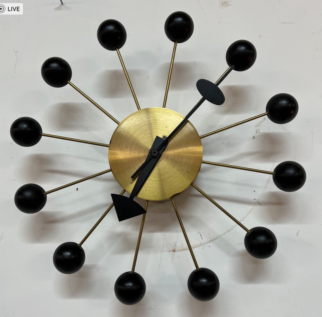 Mid Century Nelson for Howard Miller Ball Clock (0105) on Feb