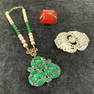 VINTAGE LOT OF 2 COSTUME BROOCHES & 1 COSTUME NECKLACE
