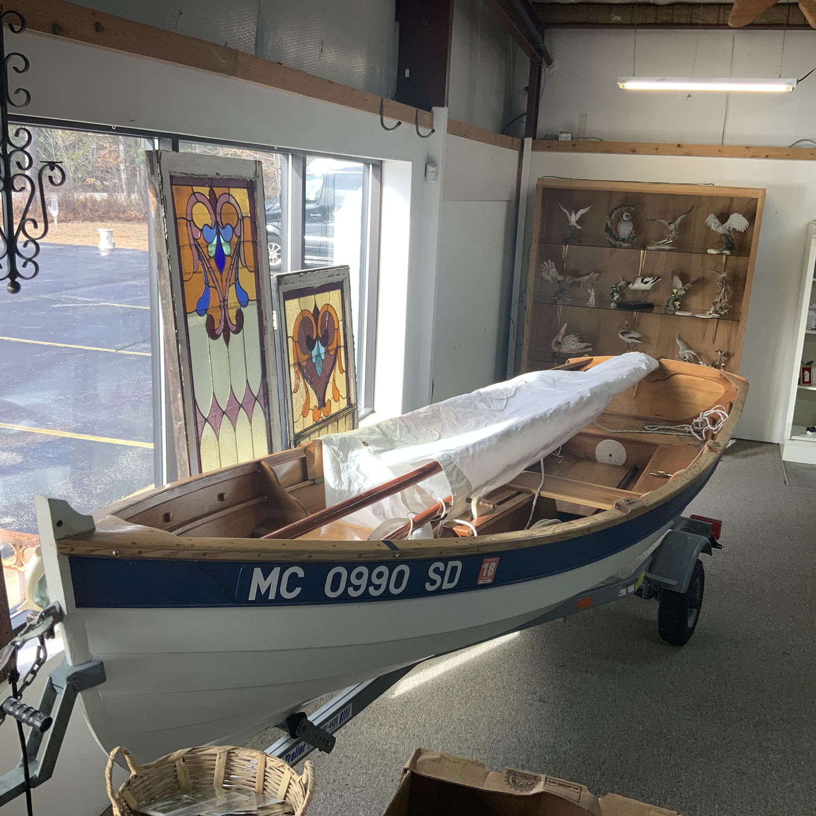 Wooden Day Sailer with Trailer (1 of 3)