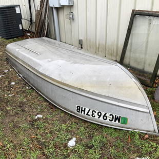 Aluminum Boat: 12-foot aluminum fishing boat.