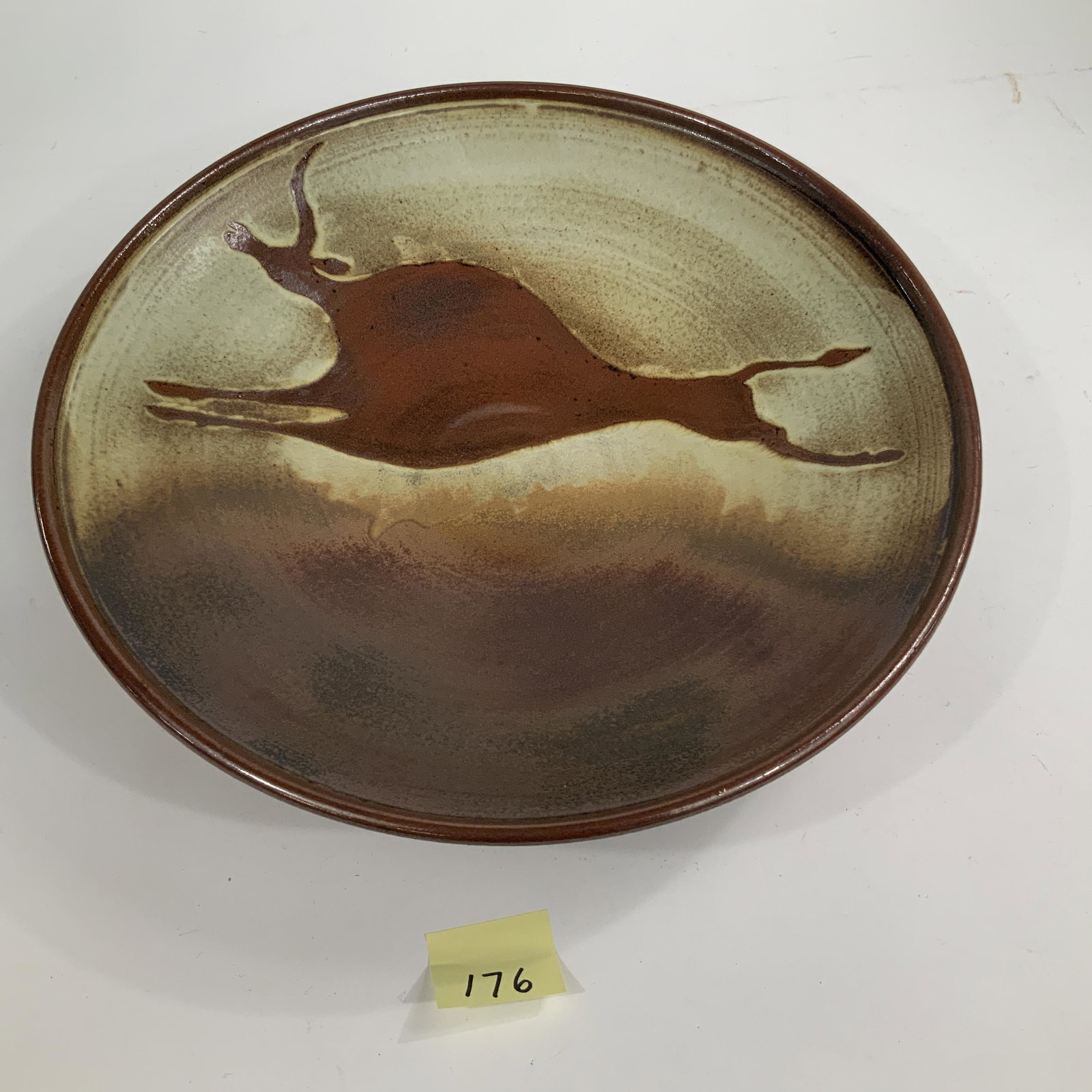 Clay Buffalo Handmade Plate: See pictures for measurements