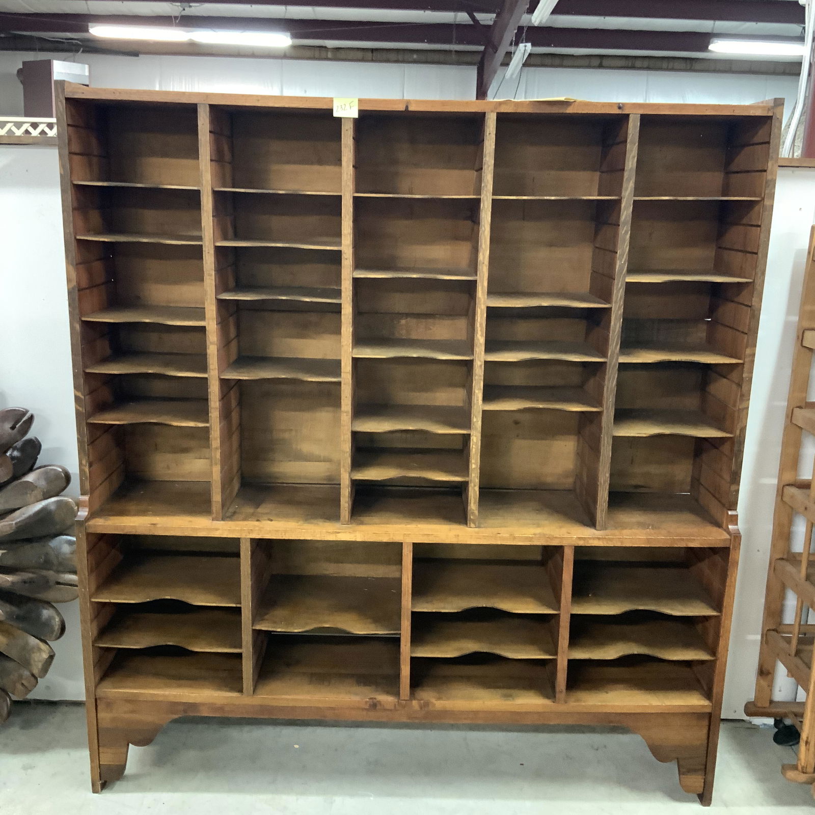 Postal Sorting Table Oak. Wooden Cubby Unusual (1 of 4)