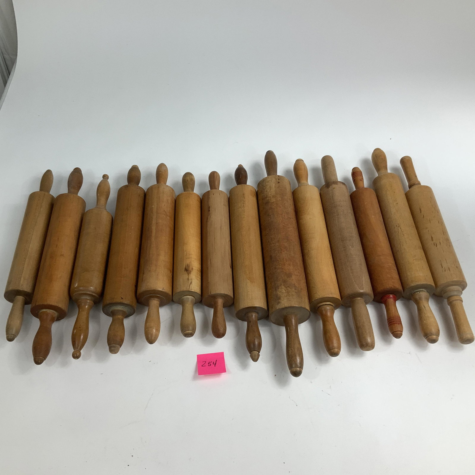 Lot of 14 Wood Rolling Pins. (1 of 1)