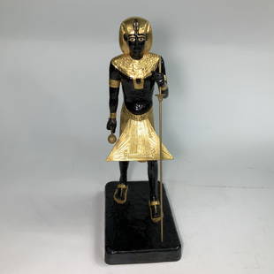 Boehm Limited Guardian Figures Number 25B: The treasures of Tutankhamun. Measures 15 inch by 5 inch by 8 inch