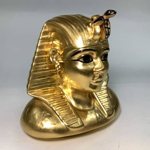 Boehm Limited Alabaster Head Number 32: The treasures of Tutankhamun. Measures 8 inch by 8 inch