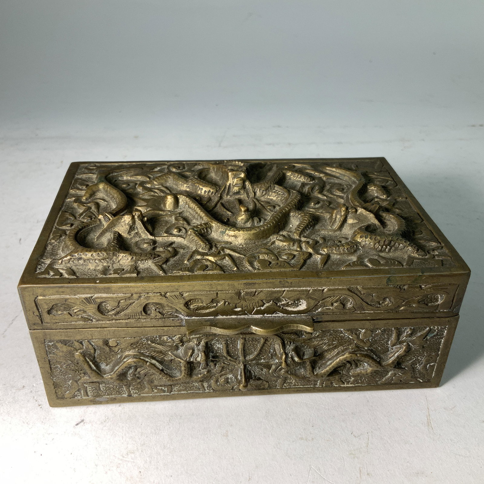 Antique Bronze Box with Dragons (1 of 3)