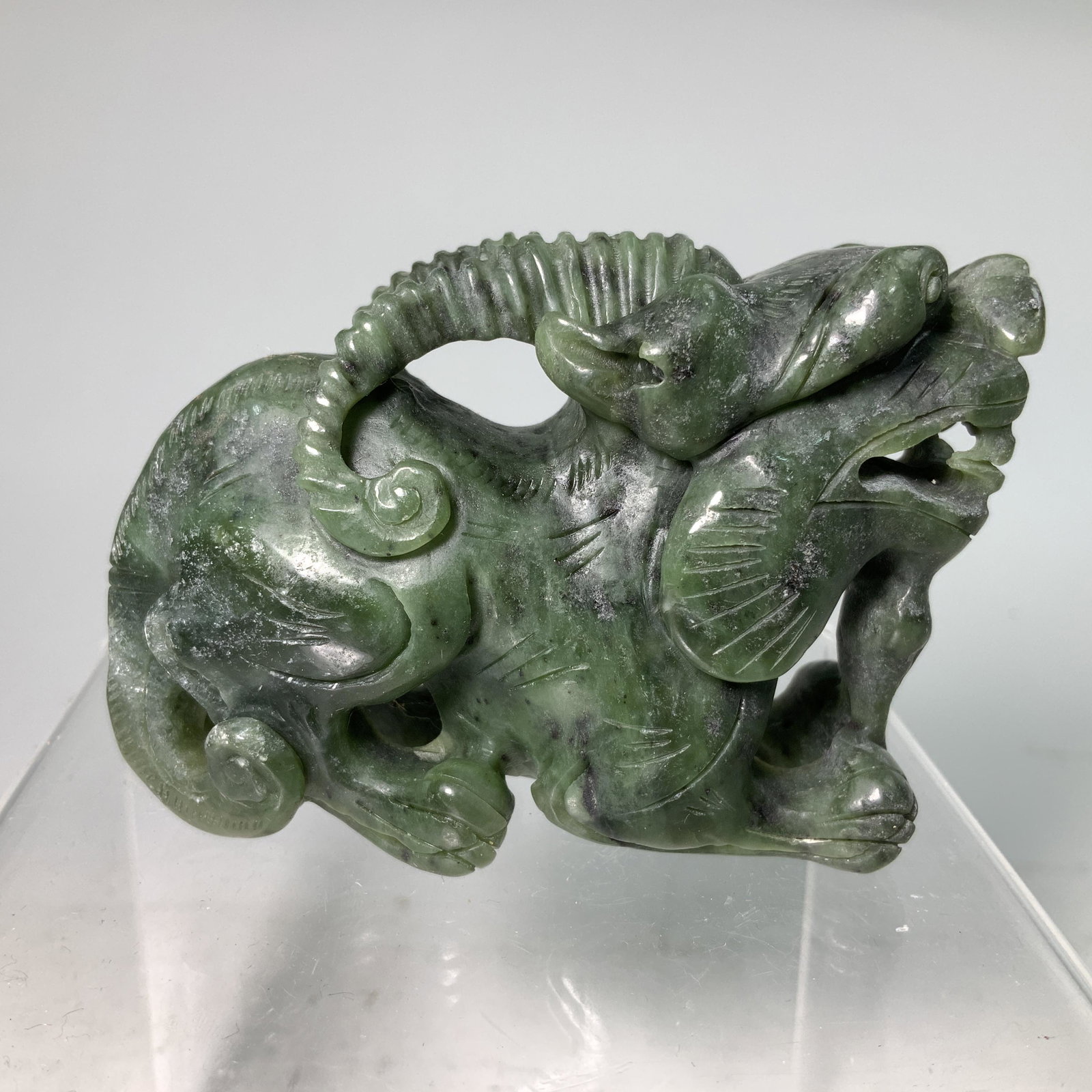 Carved Chinese Jade Ram (1 of 6)