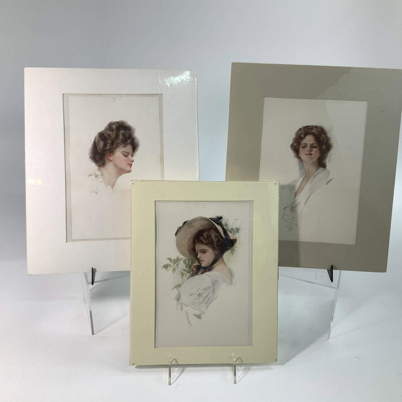Set of Three Early 20th Century Harrison Fisher Illustrations (1 of 3)