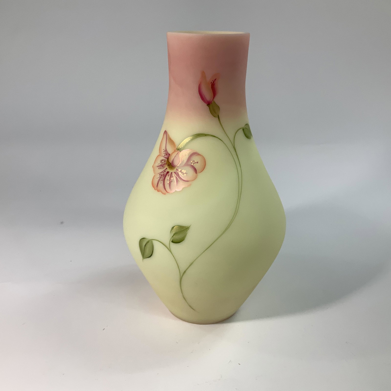 Limited Edition Fenton Burmese Vase (1 of 4)
