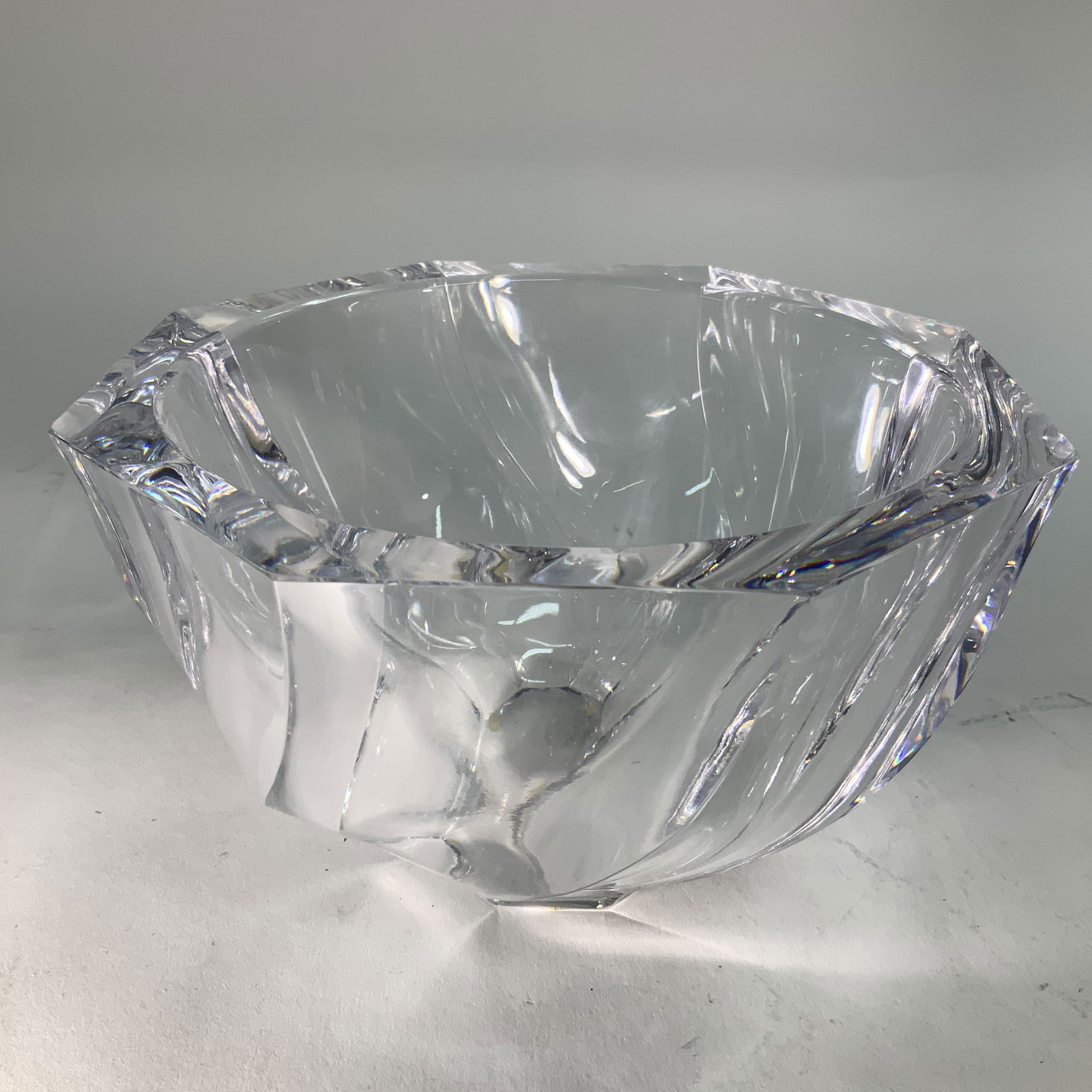 Glass Crystal Bowl marked Orrefors: Measures 8 inch