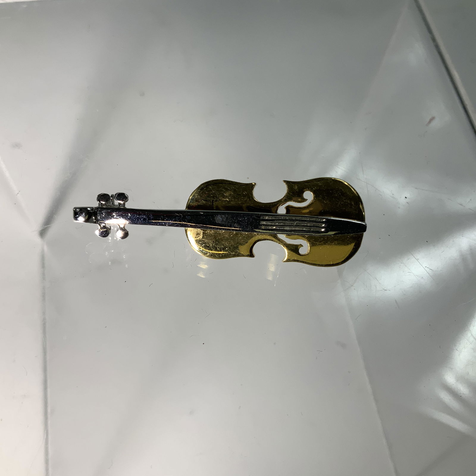 Trifari Violin Pin: Measures 1.5 inch