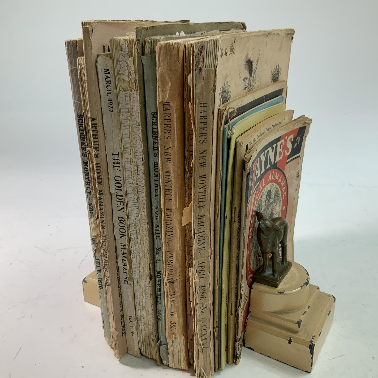 Vintage Almanacs and Periodicals: Lot of Almanacs and Periodicals, including Harpers, Scribners, and Golden Book.