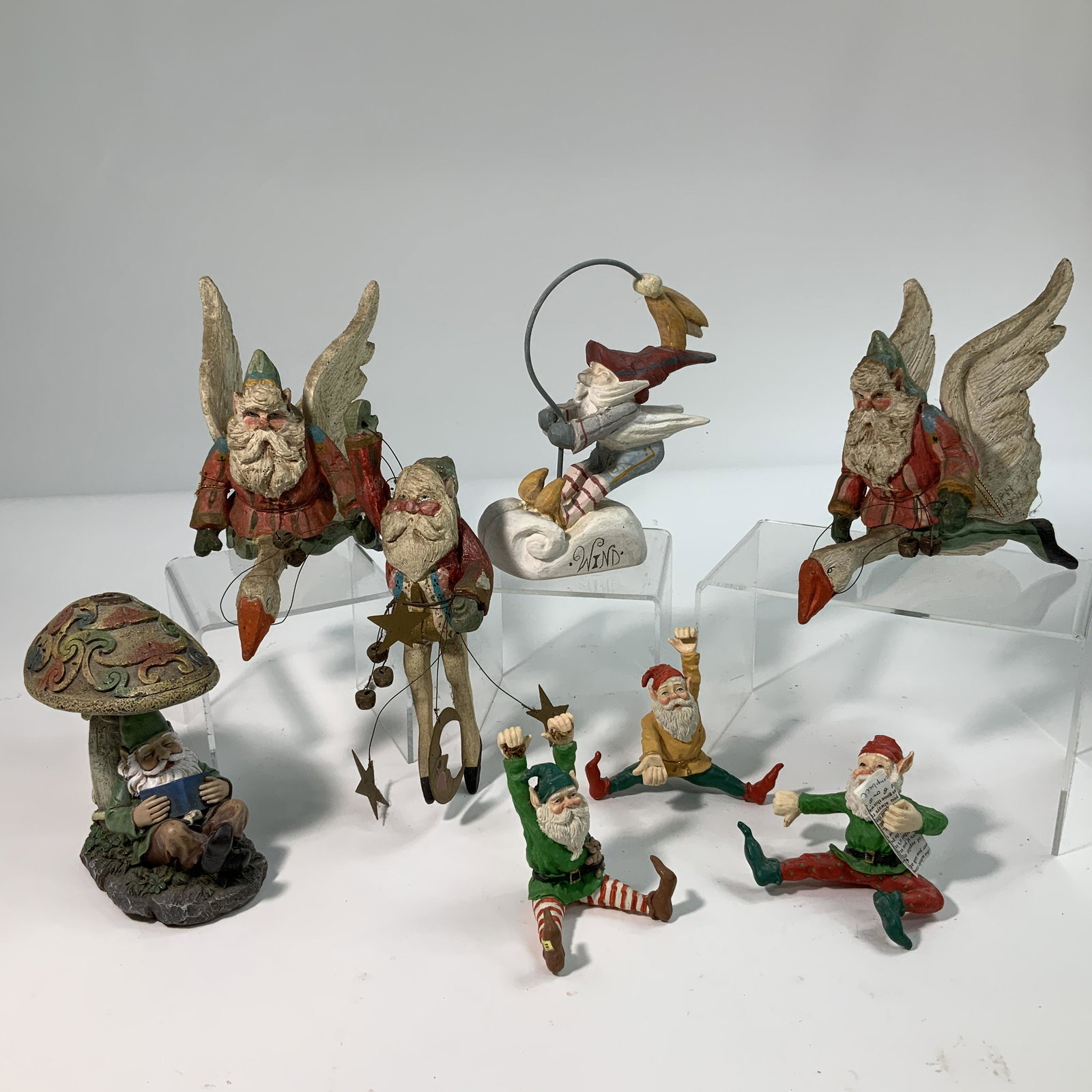 Christmas Elf Figurines: Large lot of Christmas elf figurines