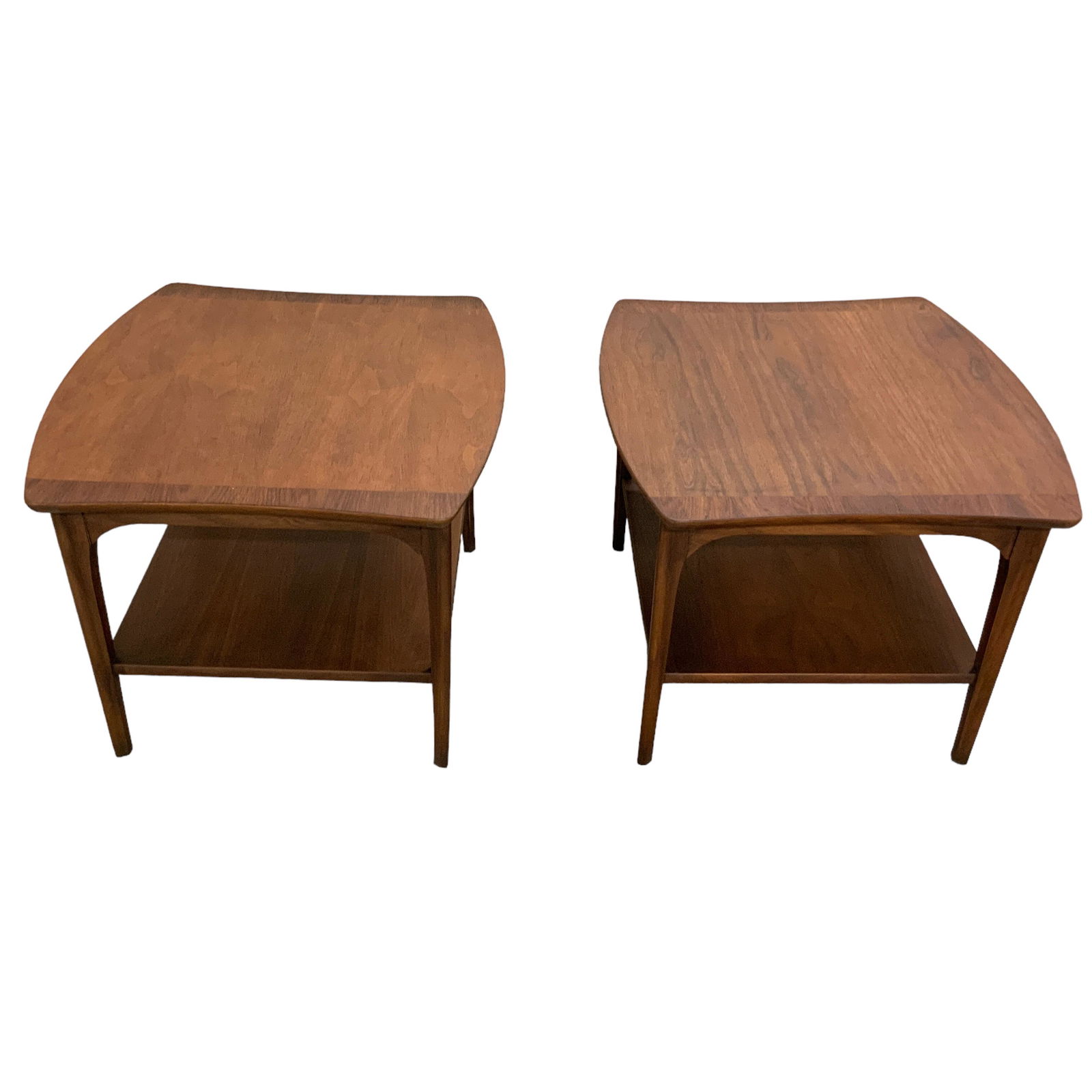 Pair (2) Drexel End Tables w/ Teak & Rosewood Inlays Mid Century (1 of 2)
