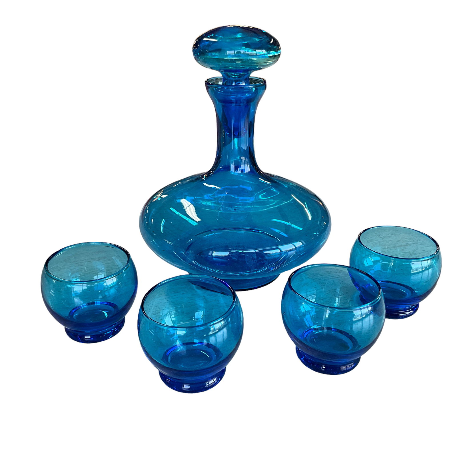 Blenko Pee Dee Decanter & Cordials (1 of 2)