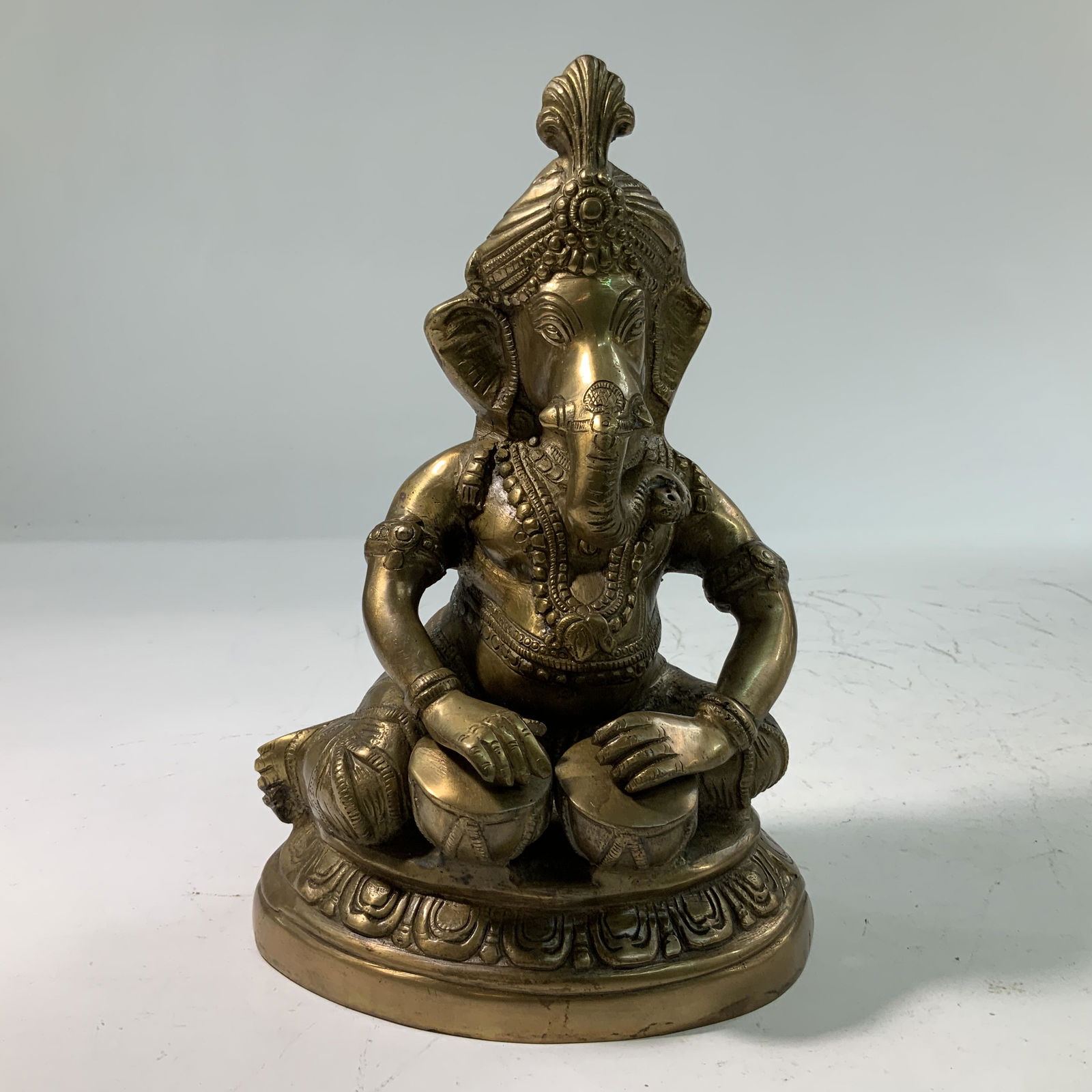 Hindu Deity Ganesha Brass Sculpture Auction