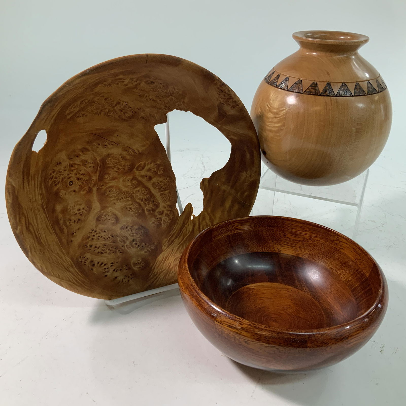 Artisan Turned Wooden Bowls and Vase (1 of 9)