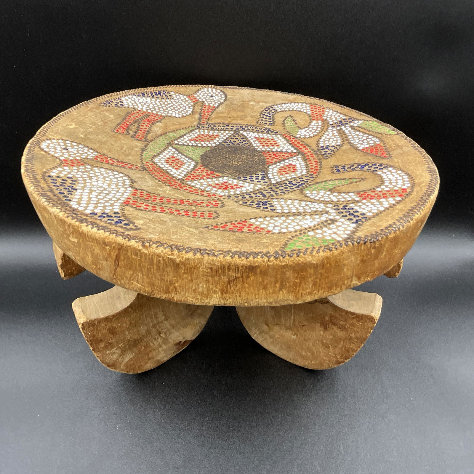 Kenyan Beaded Seat Stool (1 of 5)