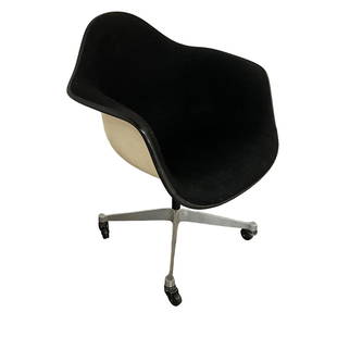 Herman Miller Upholstered Black: Herman Miller Black Upholstered Arm Chair with Swivel base